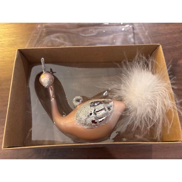 Pink Swan Hand Blown Glass Christmas Ornament - Picture 1 of 13
